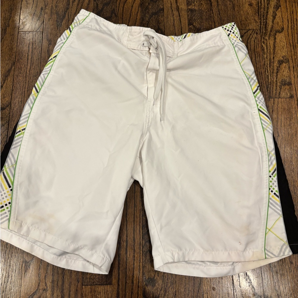 Joe Boxer White and Green bathing suit size medium